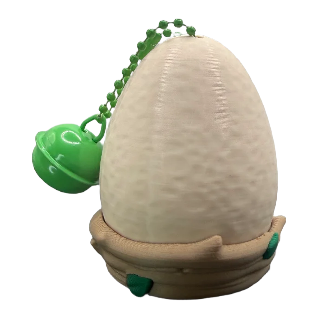 Egg with Nest Bag Tag Container