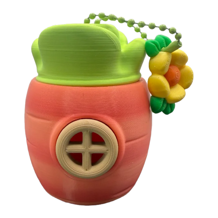 Carrot House Bag Tag Container
